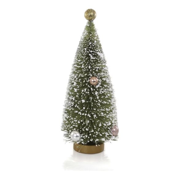 Bottle brush tree olive green 17cm