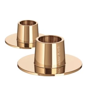 Hovedbilde Lysestake 2pk kronelys BLANK rose gull