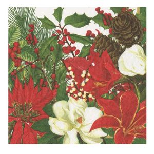 Hovedbilde Servietter Christmas Garden - kaffe