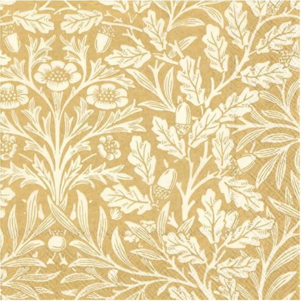 Servietter Acorn (V&A) Gold Cream - Lunsj