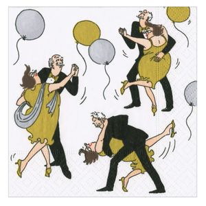 Hovedbilde Servietter Boogie Woogie - kaffe