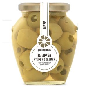Hovedbilde Gr&oslash;nne Oliven med jalape&ntilde;o Pelagonia 300g