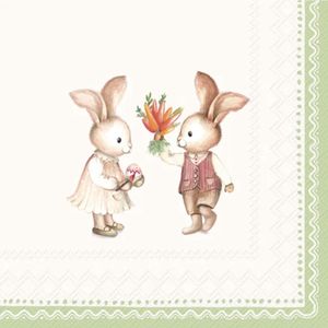Hovedbilde Servietter Easter Gifts Cream Green - lunsj
