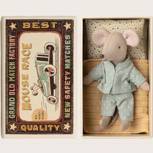 Hovedbilde Maileg Mus lillebror i eske - prikkete pysj