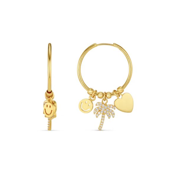 Orelia &oslash;redobber Eclectic Mixed Charm Hoop  - gull